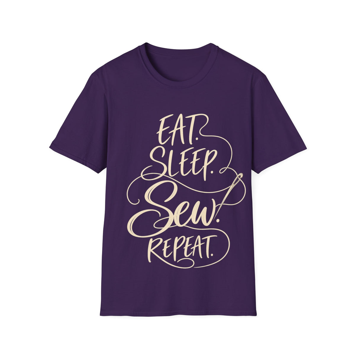 Eat Sleep Sew Repeat T-Shirt for Sewing Enthusiasts