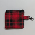 Red Plaid Keychain Wallet
