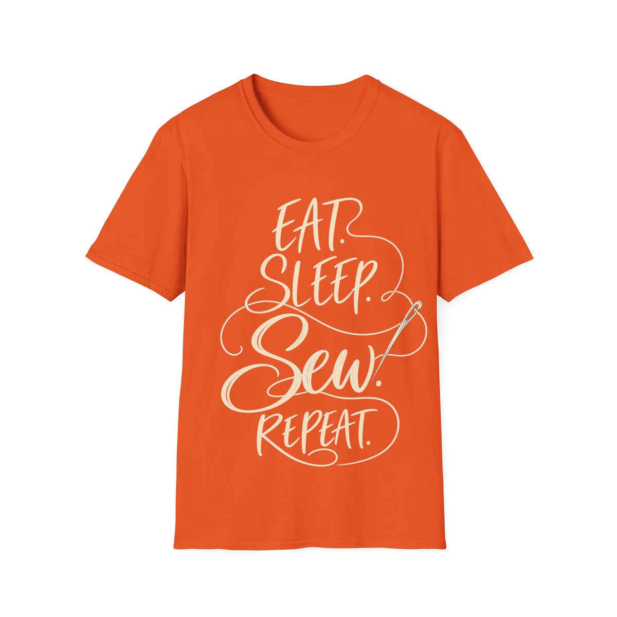 Eat Sleep Sew Repeat T-Shirt for Sewing Enthusiasts