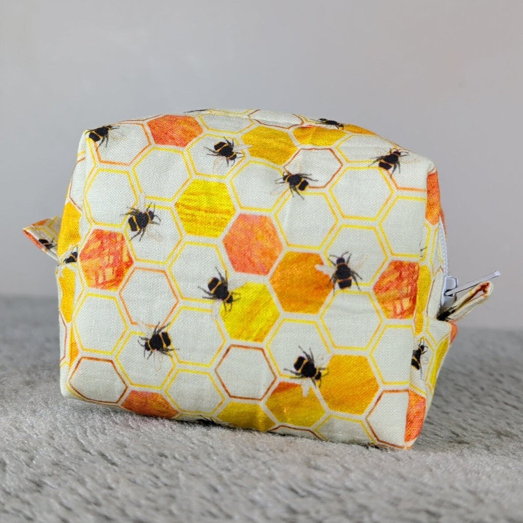 Hexagon Bees Tiny Boxy Bag