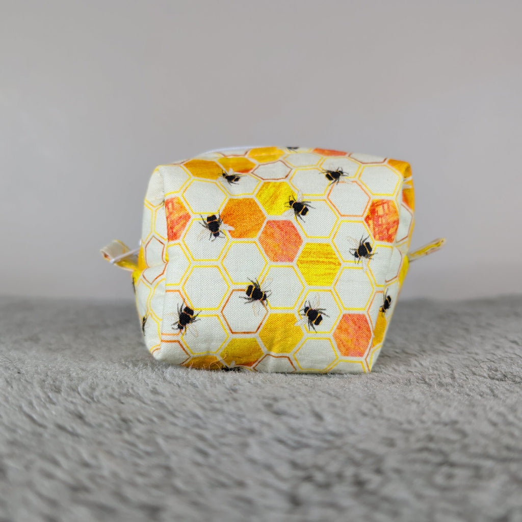 Hexagon Bees Tiny Boxy Bag