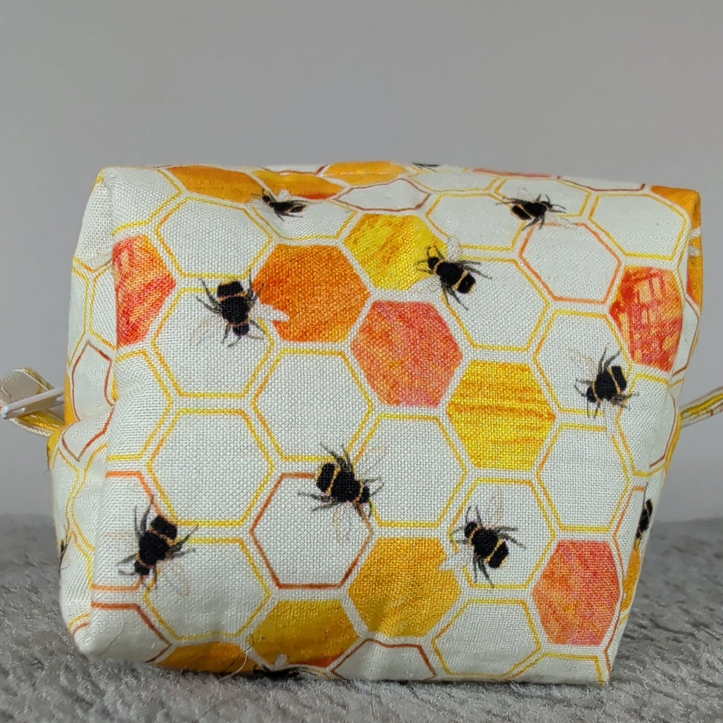 Hexagon Bees Tiny Boxy Bag