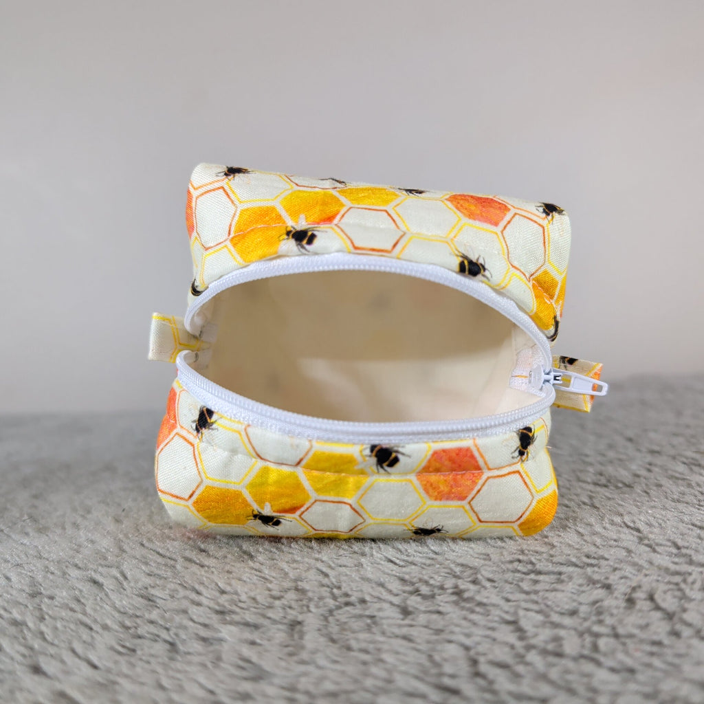 Hexagon Bees Tiny Boxy Bag