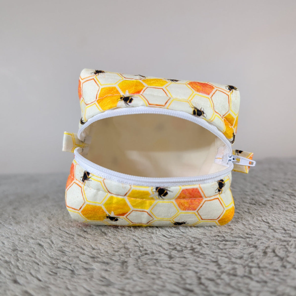 Hexagon Bees Tiny Boxy Bag