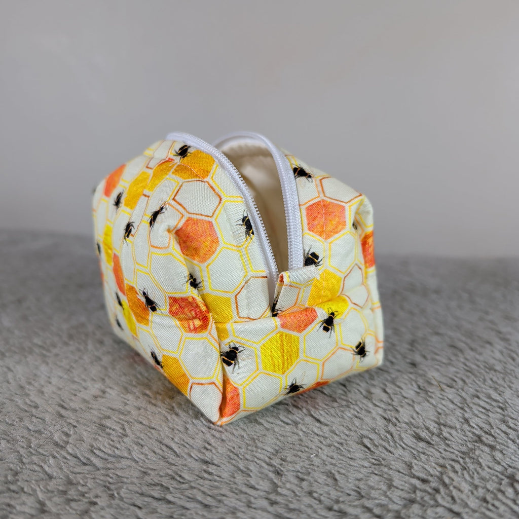Hexagon Bees Tiny Boxy Bag