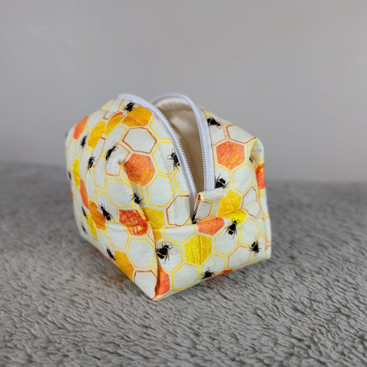 Hexagon Bees Tiny Boxy Bag