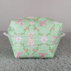 Green Easter Bunny Floral Tiny Boxy Bag