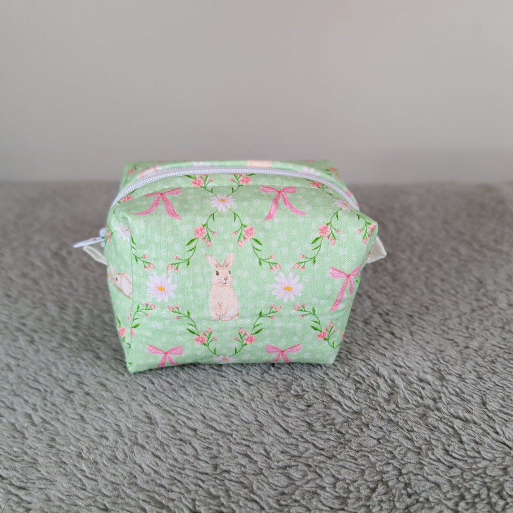 Green Easter Bunny Floral Tiny Boxy Bag