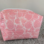 Pink Strawberries Tiny Boxy Bag
