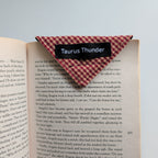 Burgundy Gingham Magnet Bookmark