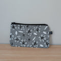 Grey Florals Pencil Case