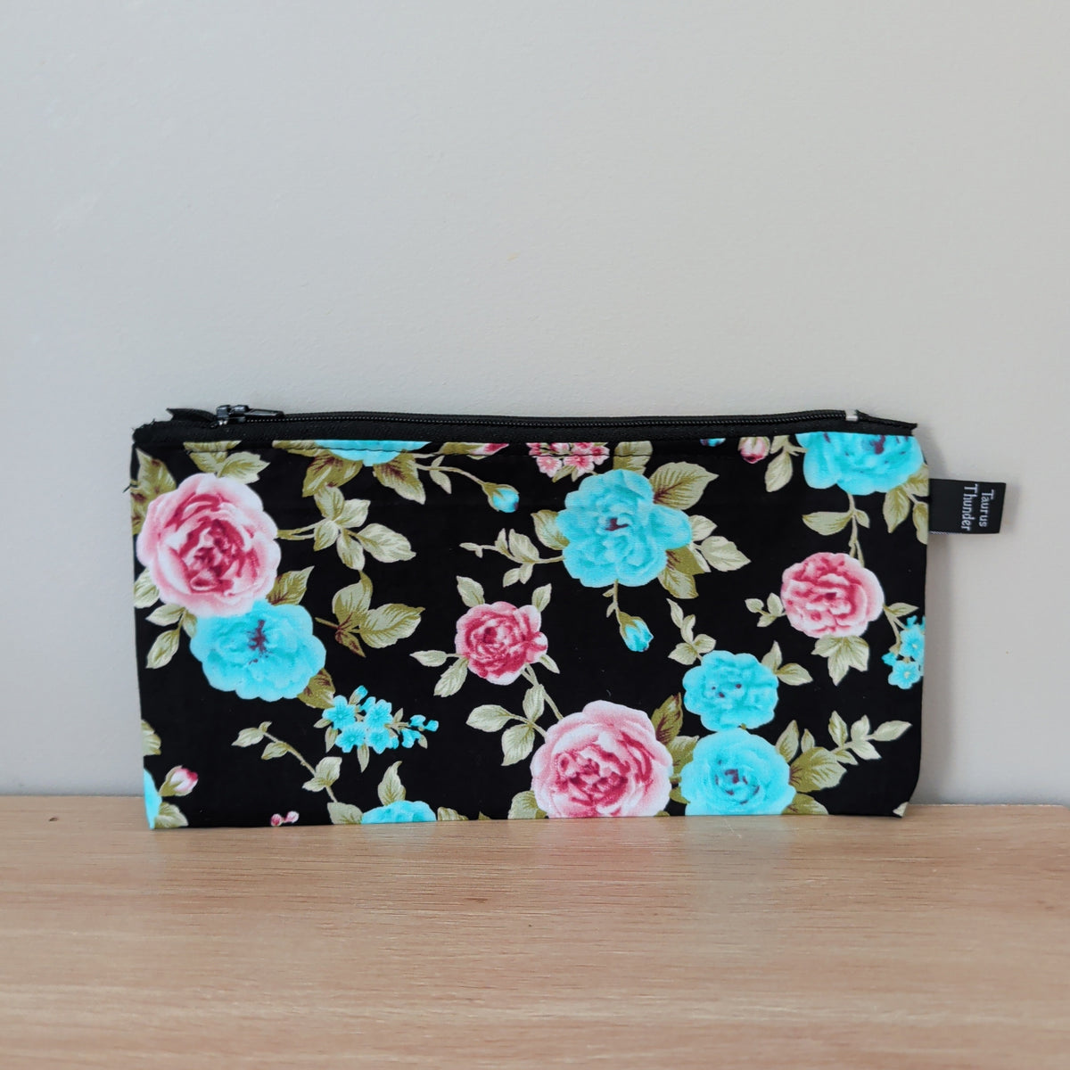 Blue & Pink Roses Pencil Case