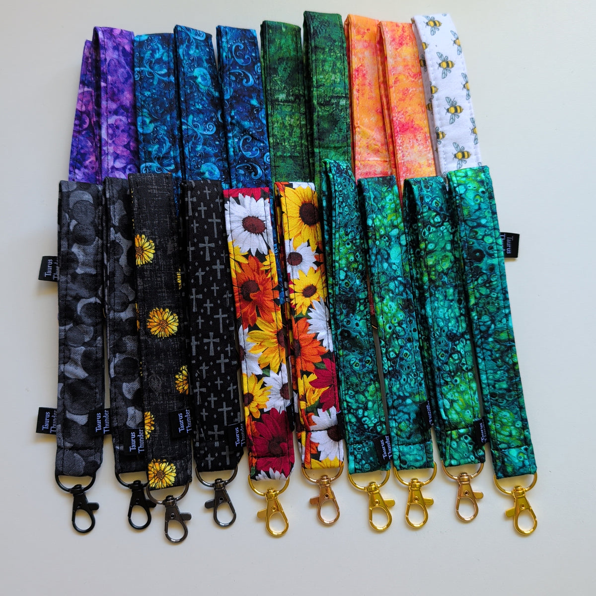 Black Circles Wristlet