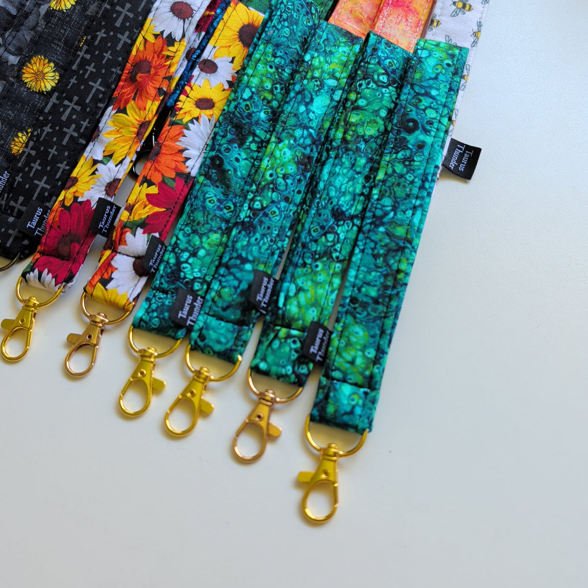 Black & Yellow Flowers Wristlet