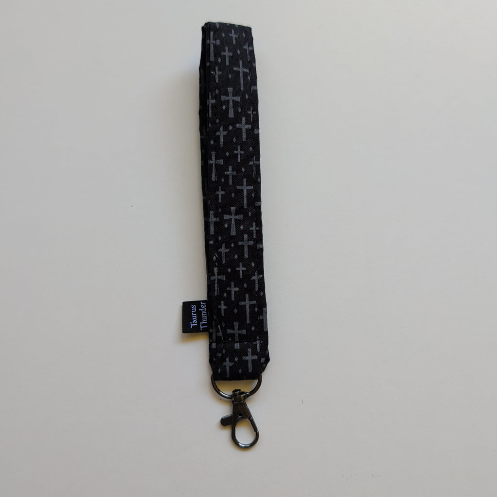 Black Cross Wristlet