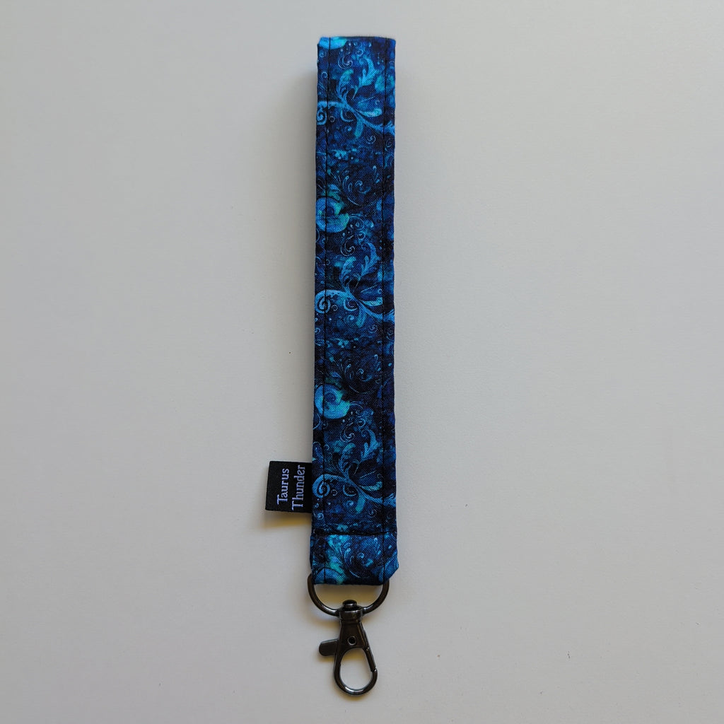 Blue Swirls Wristlet