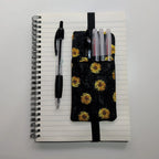 Black & Yellow Floral Bookmark Pen Holder
