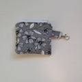Grey Floral Keychain Wallet